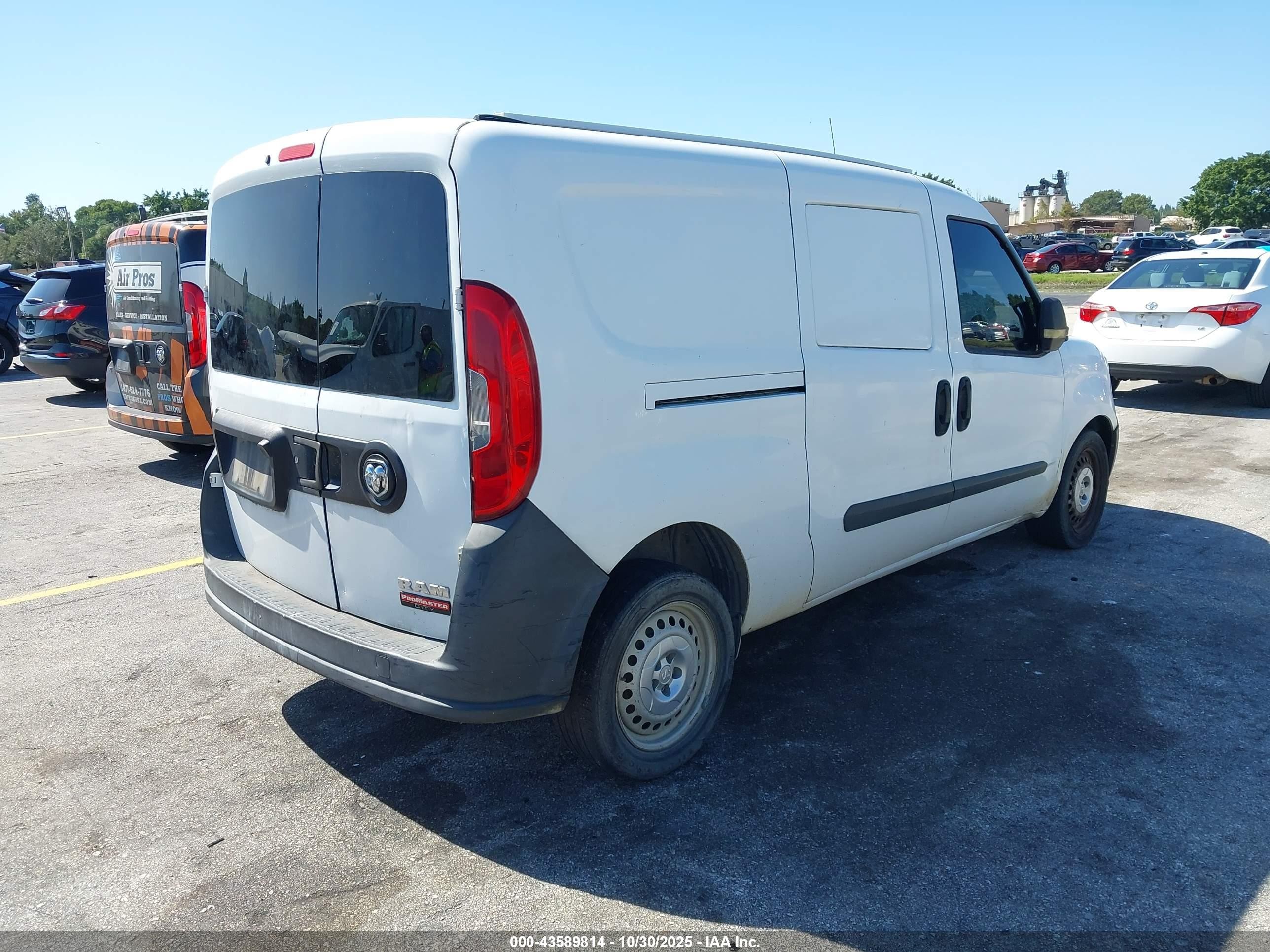 2015 Ram Promaster City Tradesman White vin: ZFBERFAT4F6A22294
