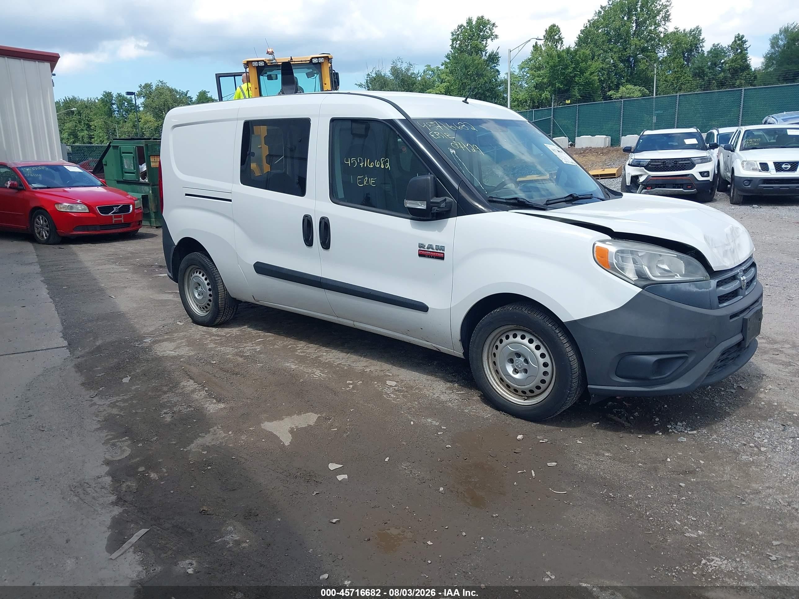 2015 Ram Promaster City Tradesman White vin: ZFBERFAT6F6A87440