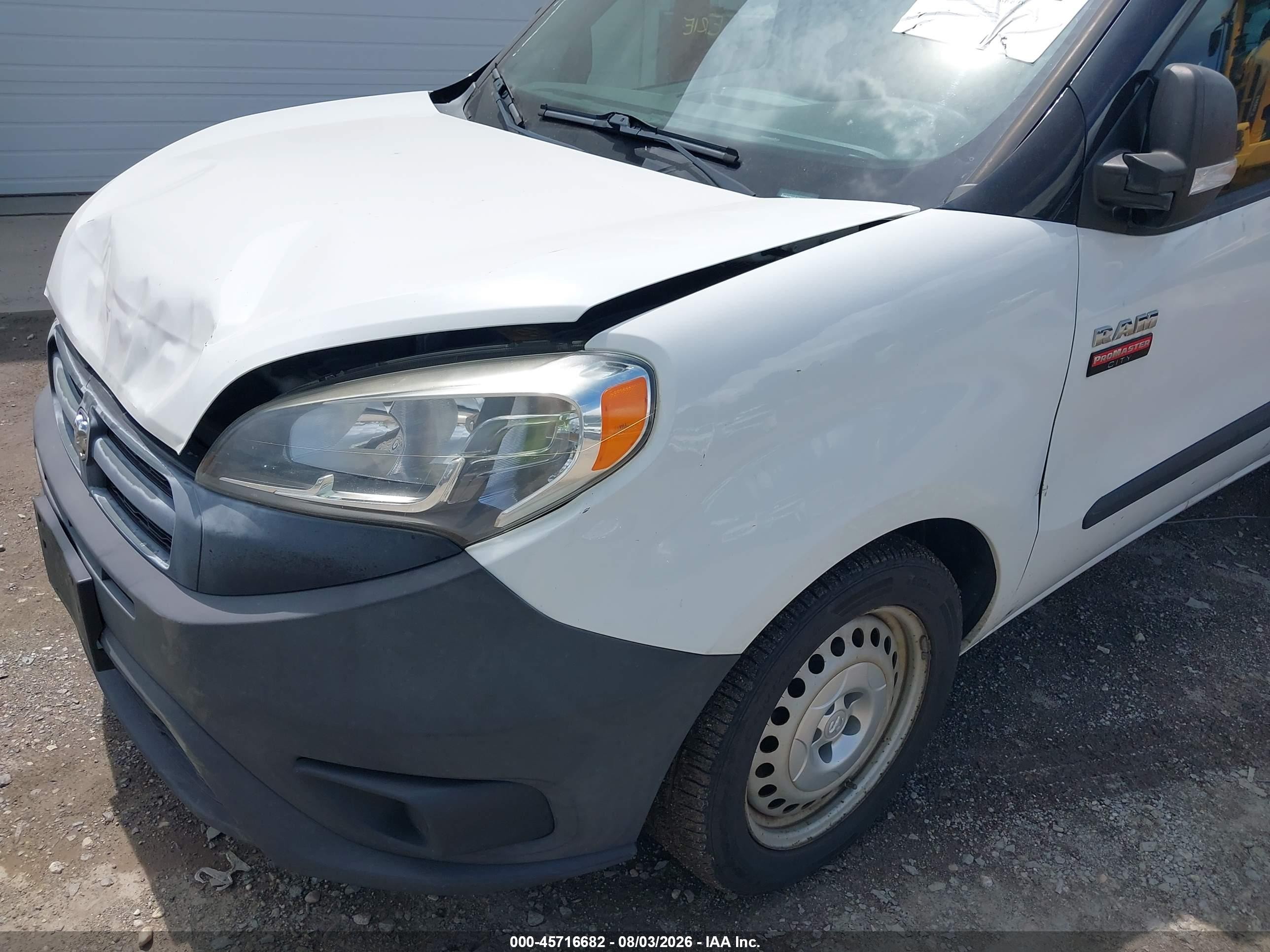 2015 Ram Promaster City Tradesman White vin: ZFBERFAT6F6A87440