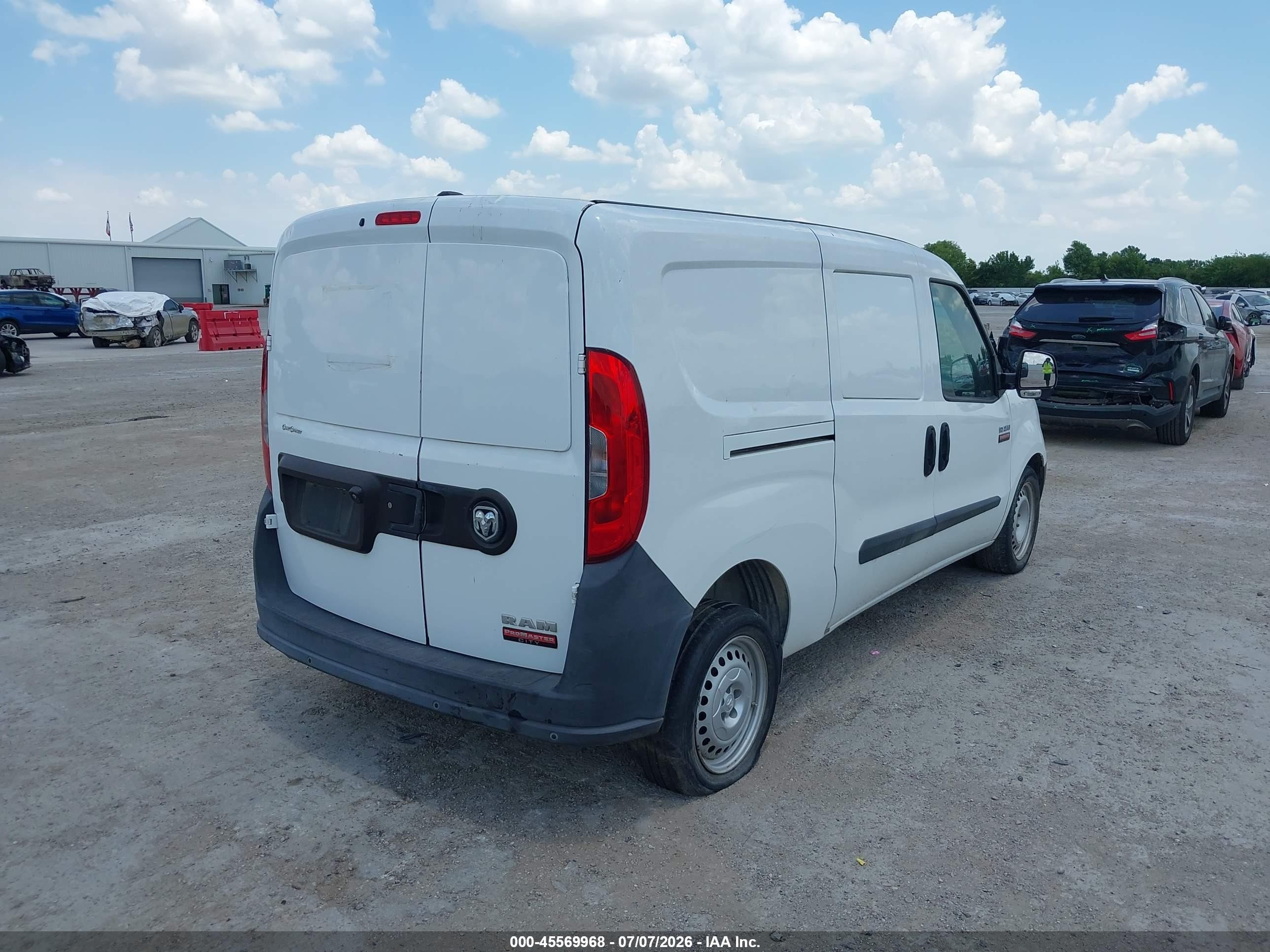 2015 Ram Promaster City Tradesman White vin: ZFBERFAT7F6A78312