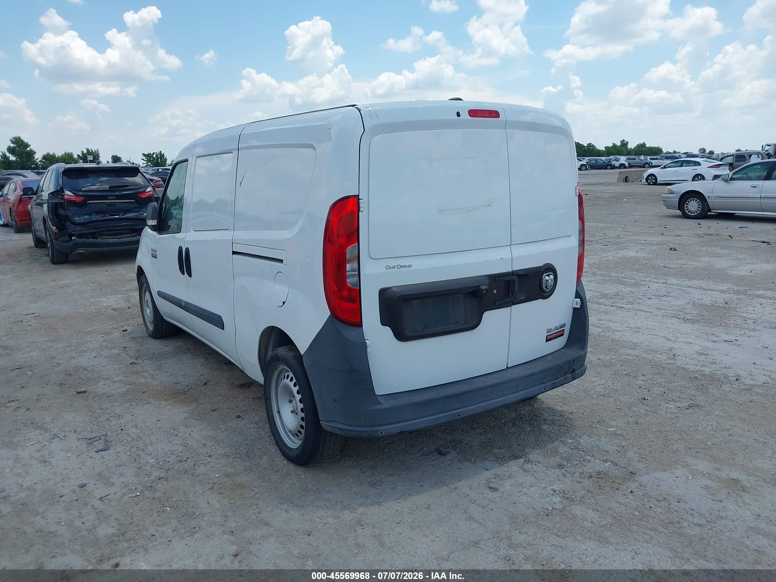 2015 Ram Promaster City Tradesman White vin: ZFBERFAT7F6A78312