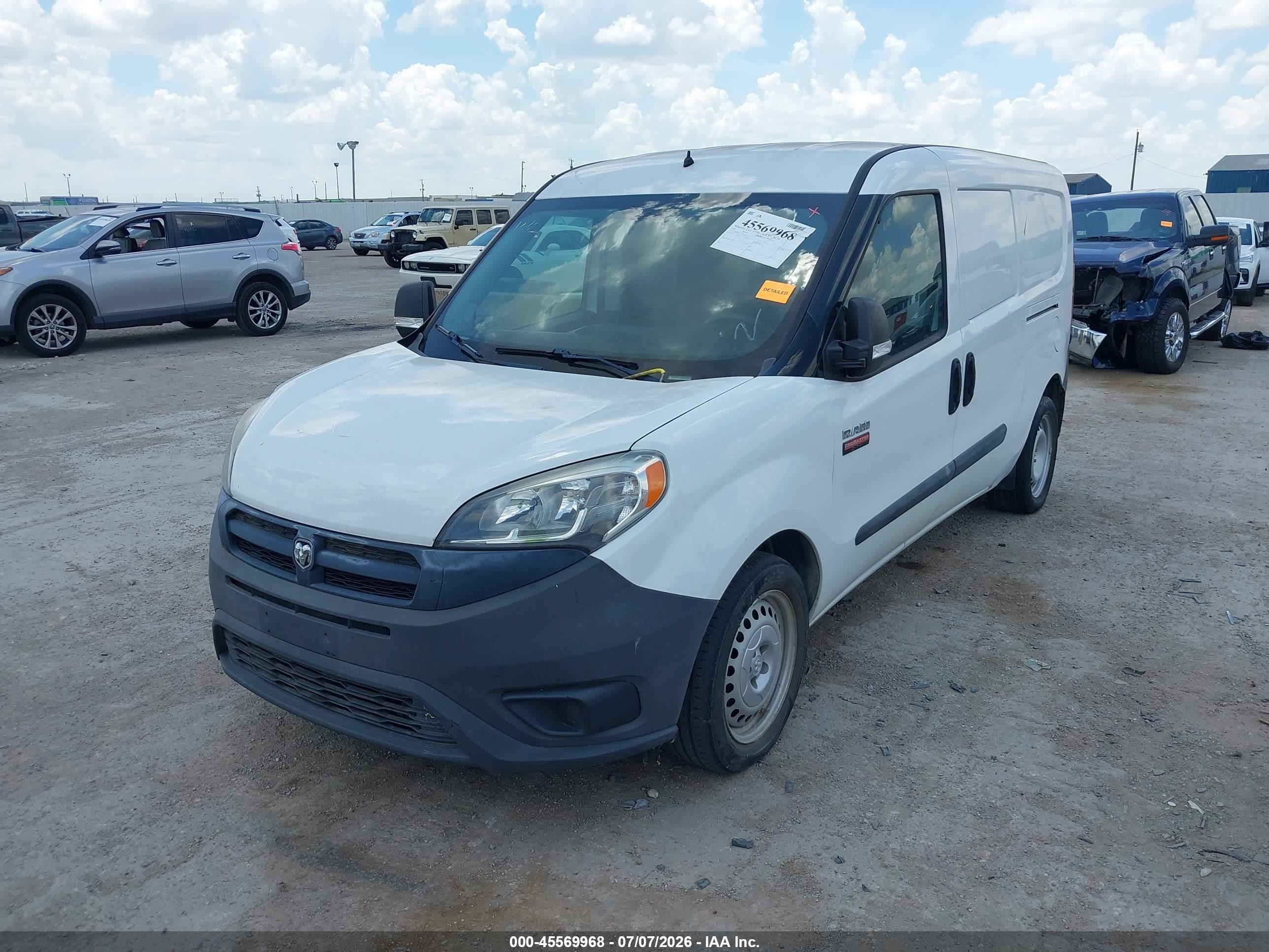 2015 Ram Promaster City Tradesman White vin: ZFBERFAT7F6A78312