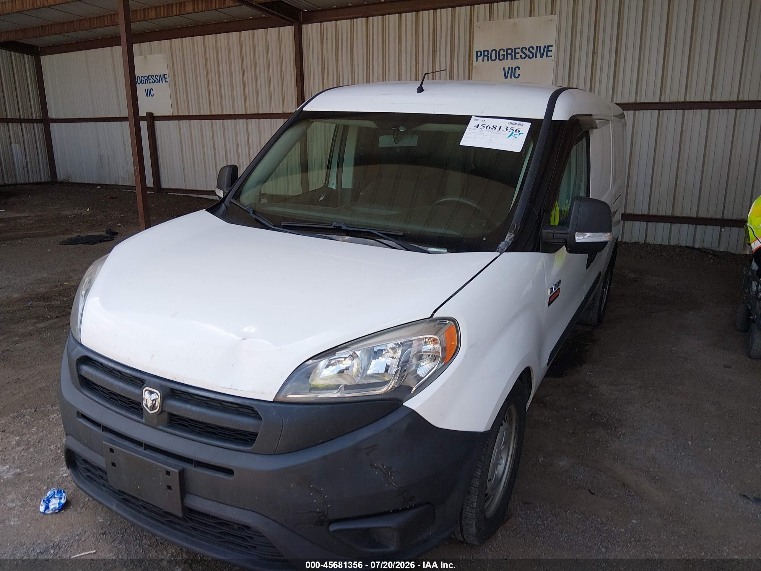 2015 Ram Promaster City Tradesman White vin: ZFBERFAT8F6A28048
