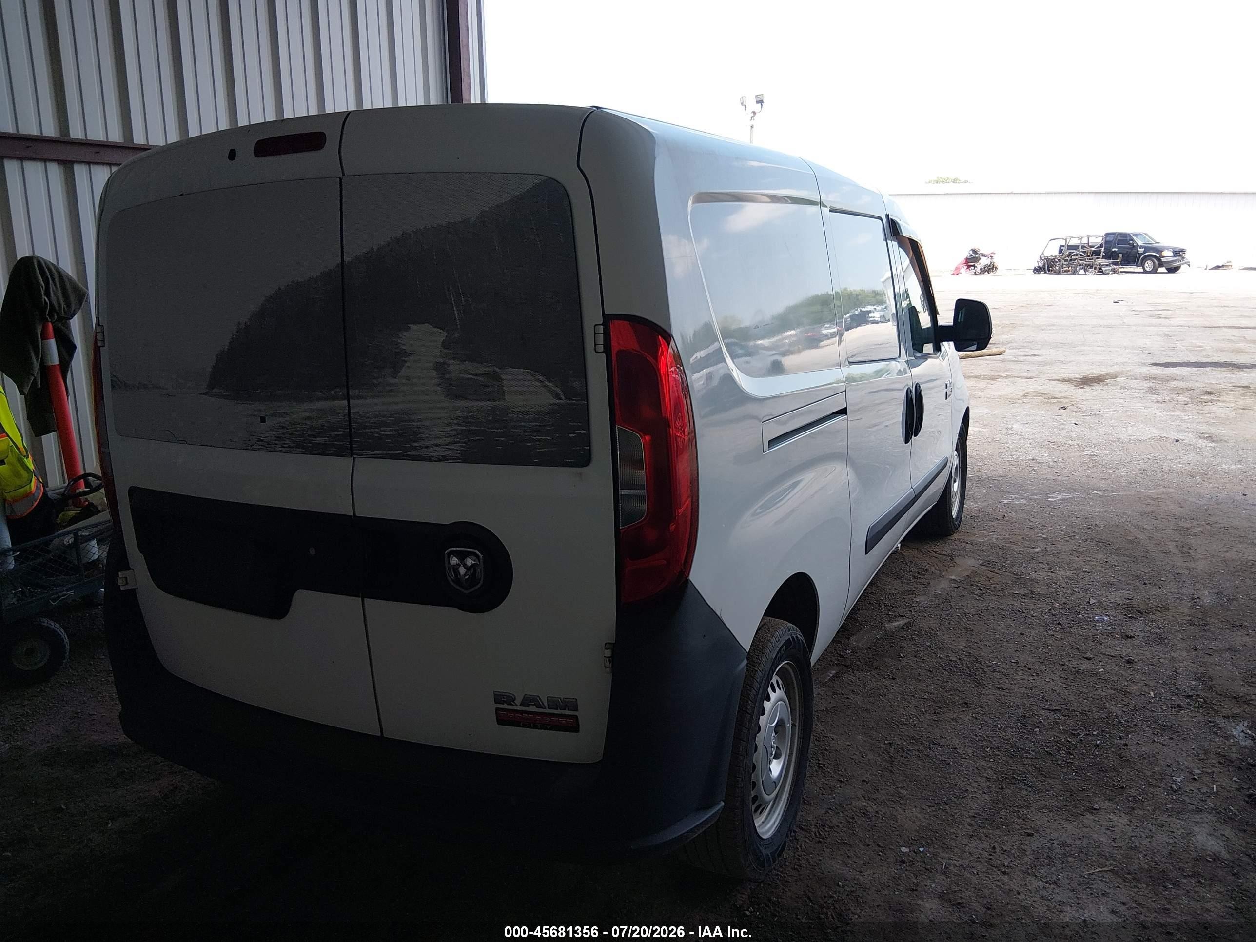 2015 Ram Promaster City Tradesman White vin: ZFBERFAT8F6A28048
