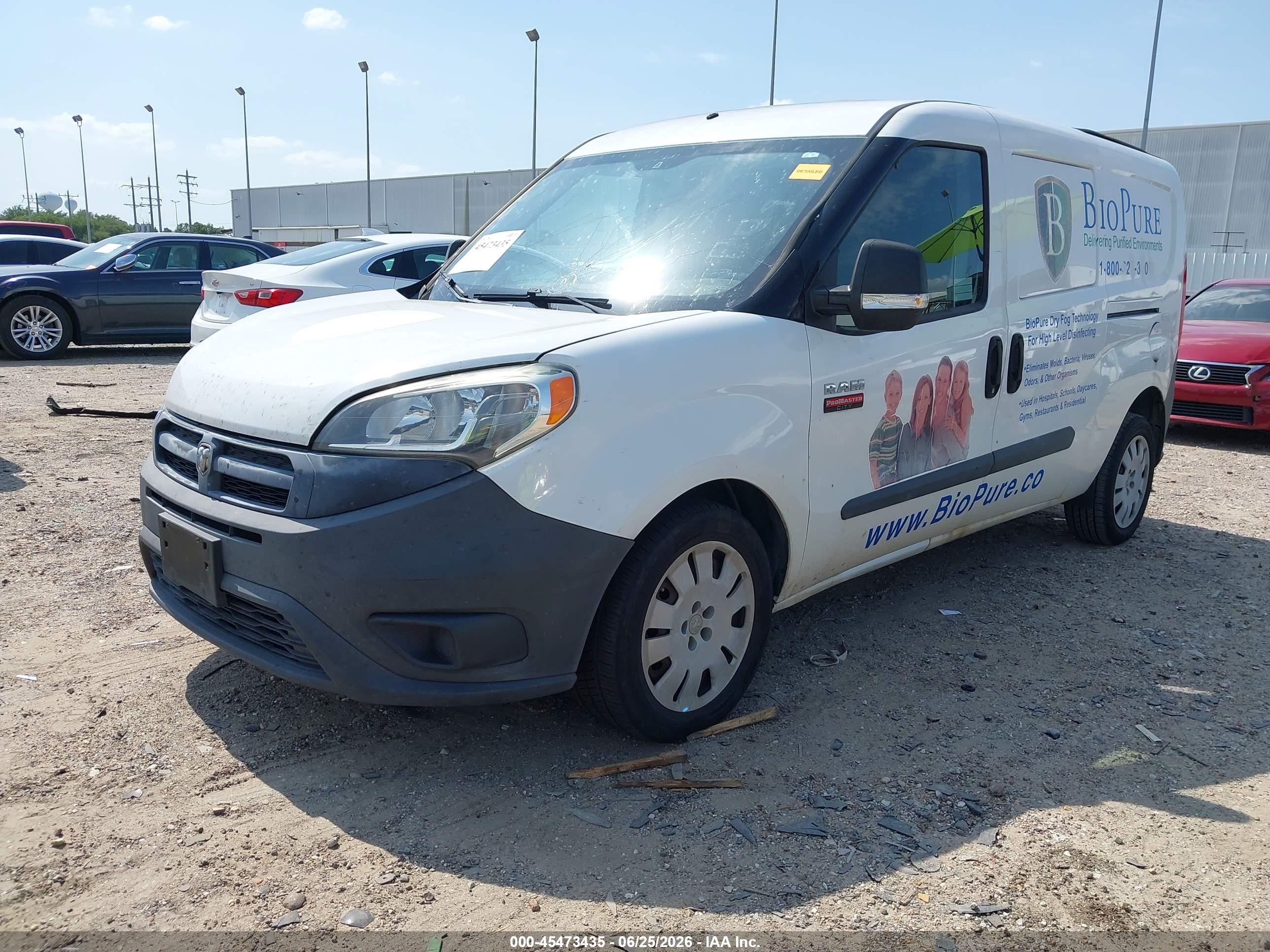 2015 Ram Promaster City Tradesman Белый vin: ZFBERFAT8F6A40880