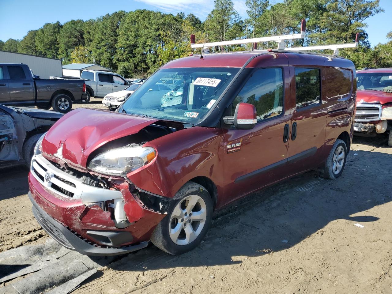 2018 Ram Promaster City Slt Burgundy vin: ZFBERFBB2J6L11332