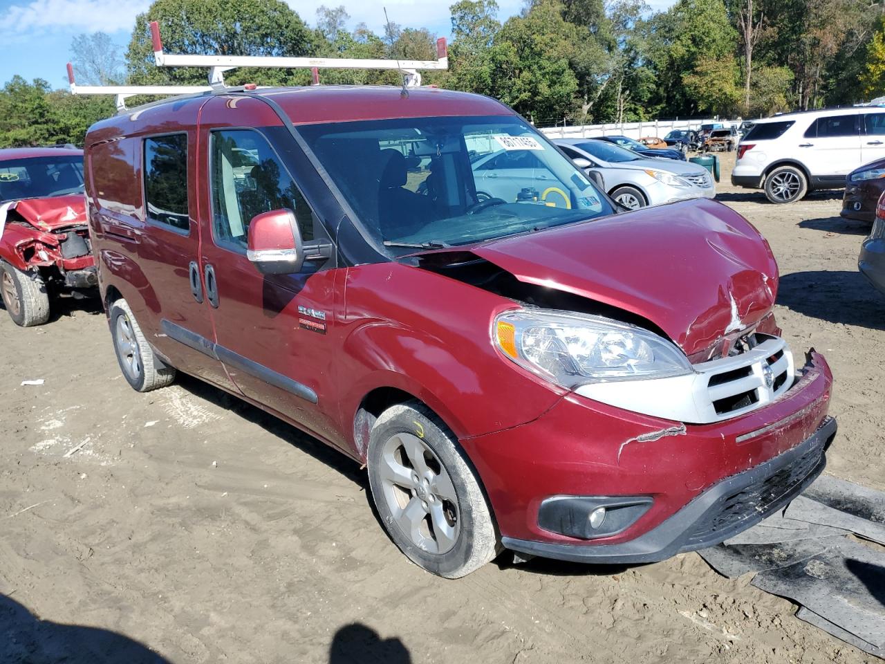 2018 Ram Promaster City Slt Бордовый vin: ZFBERFBB2J6L11332