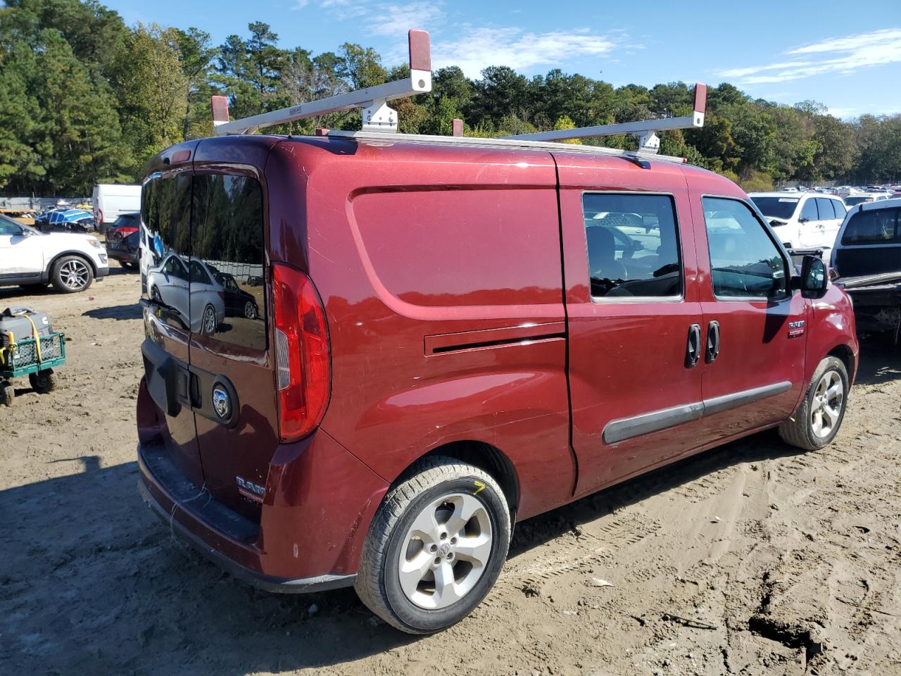 2018 Ram Promaster City Slt Бордовый vin: ZFBERFBB2J6L11332