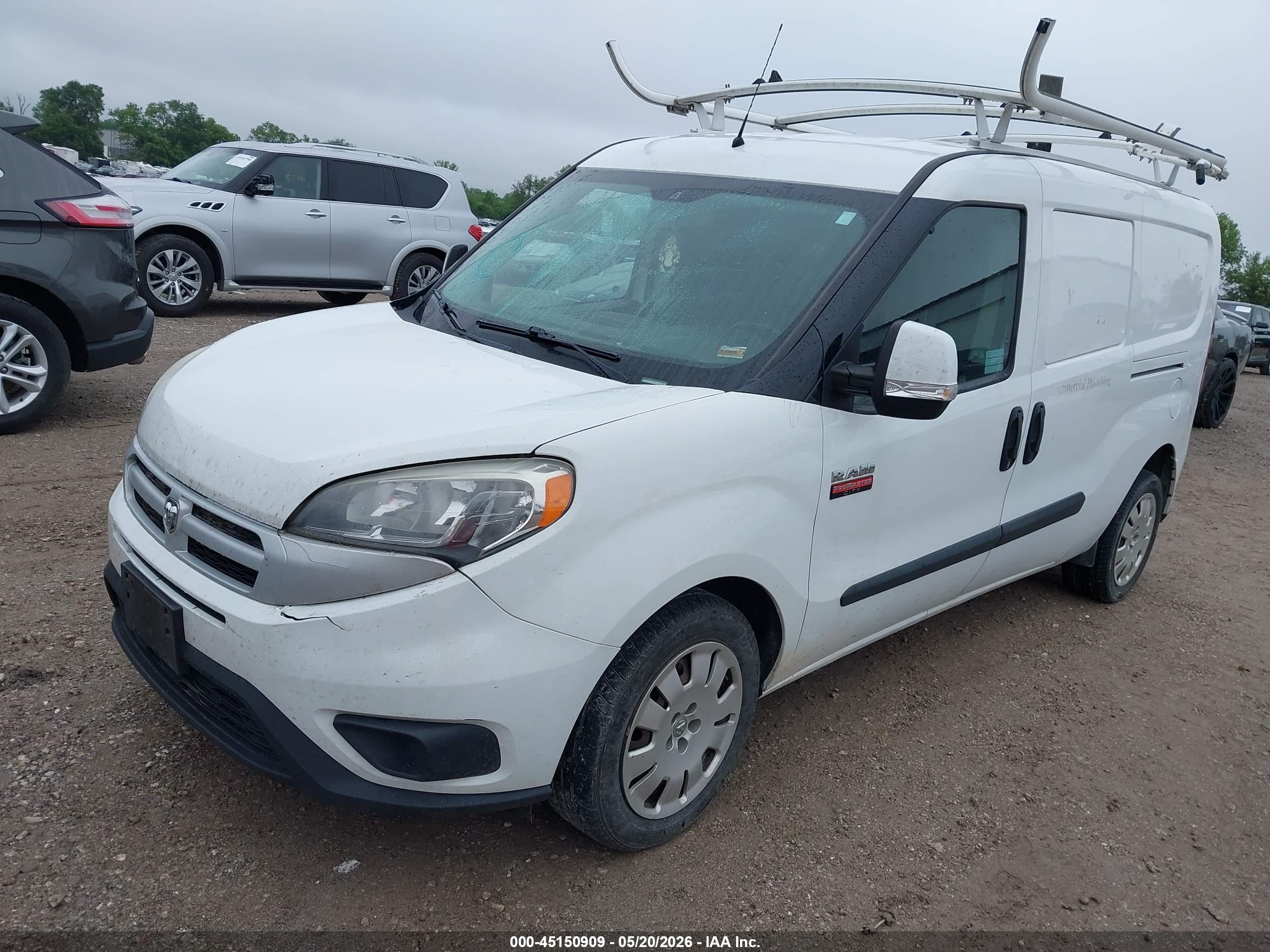 2015 Ram Promaster City Tradesman Slt White vin: ZFBERFBT0F6957887