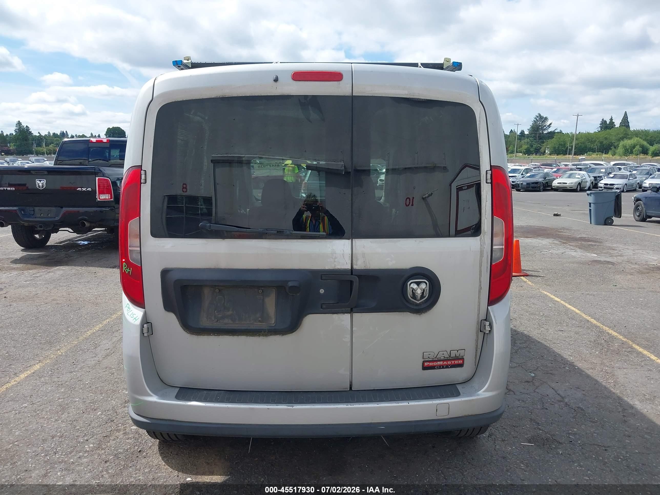 2015 Ram Promaster City Tradesman Slt Silver vin: ZFBERFBT0F6A50625