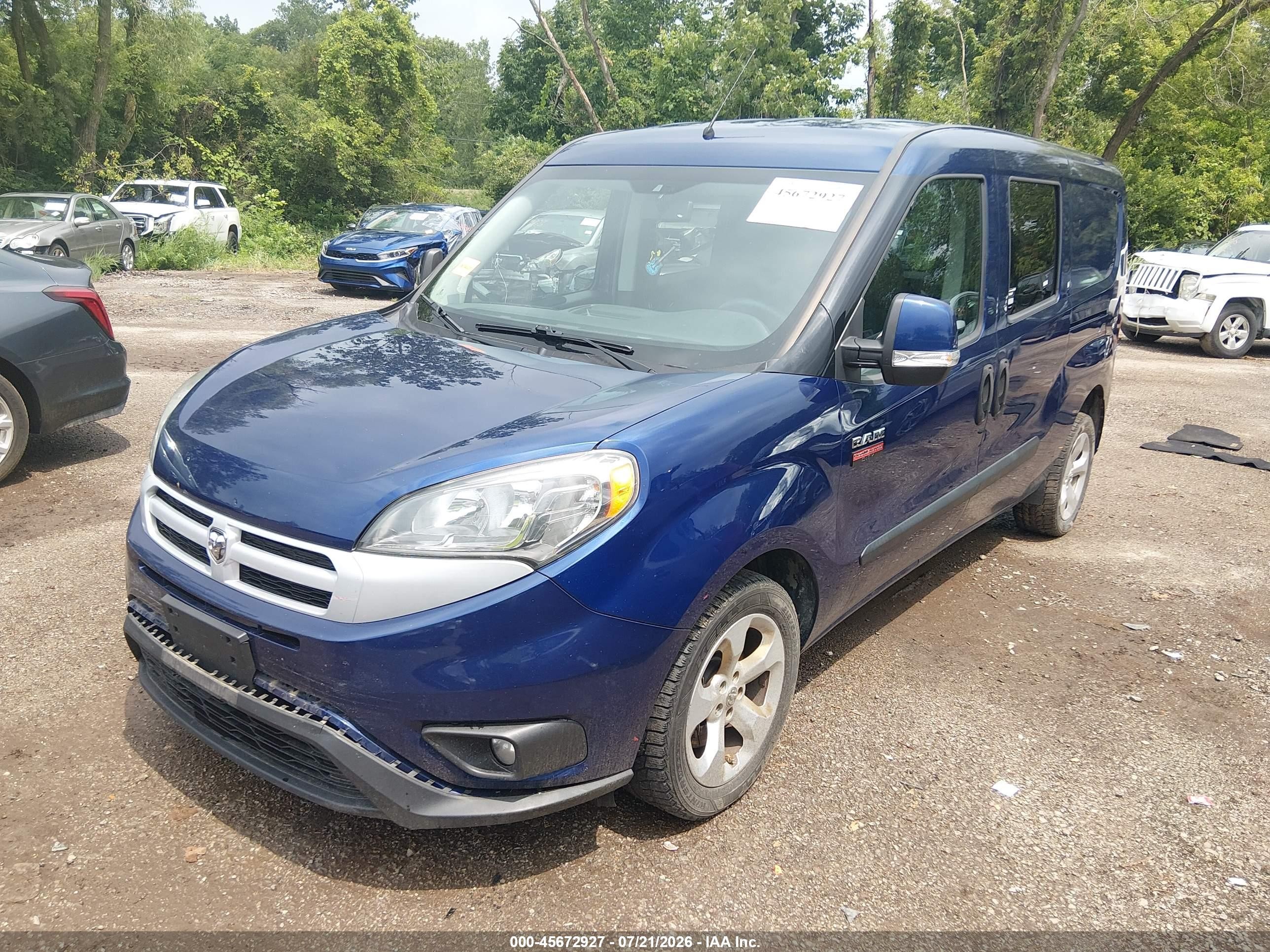 2015 Ram Promaster City Tradesman Slt Blue vin: ZFBERFBT1F6A84640
