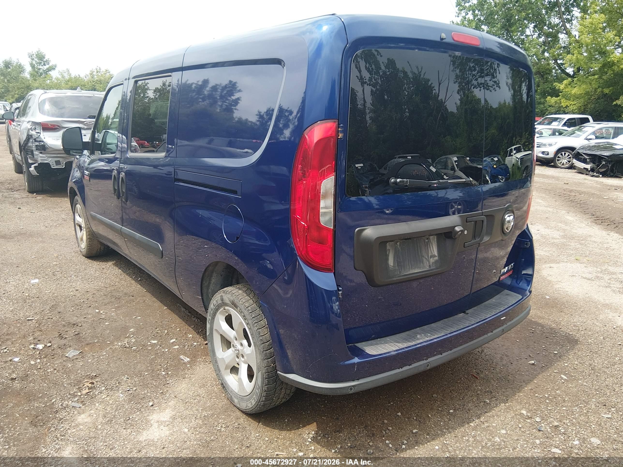 2015 Ram Promaster City Tradesman Slt Blue vin: ZFBERFBT1F6A84640