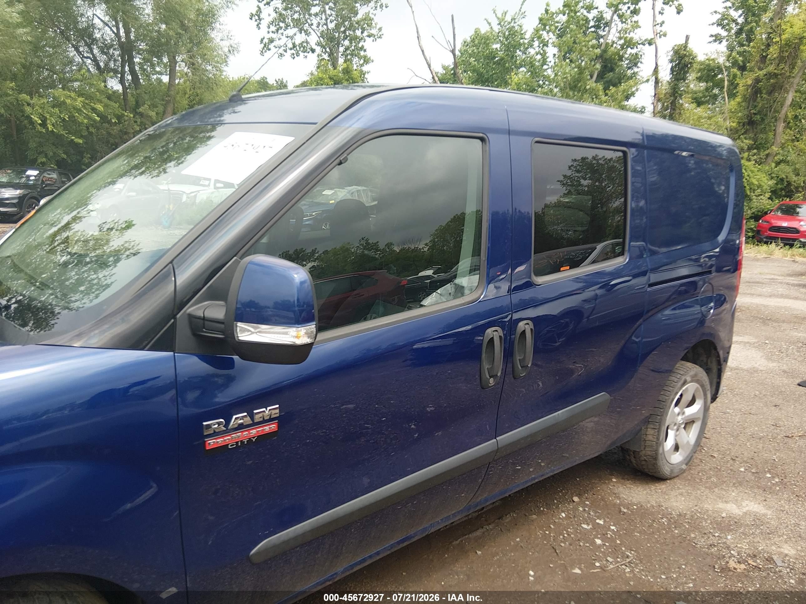 2015 Ram Promaster City Tradesman Slt Blue vin: ZFBERFBT1F6A84640