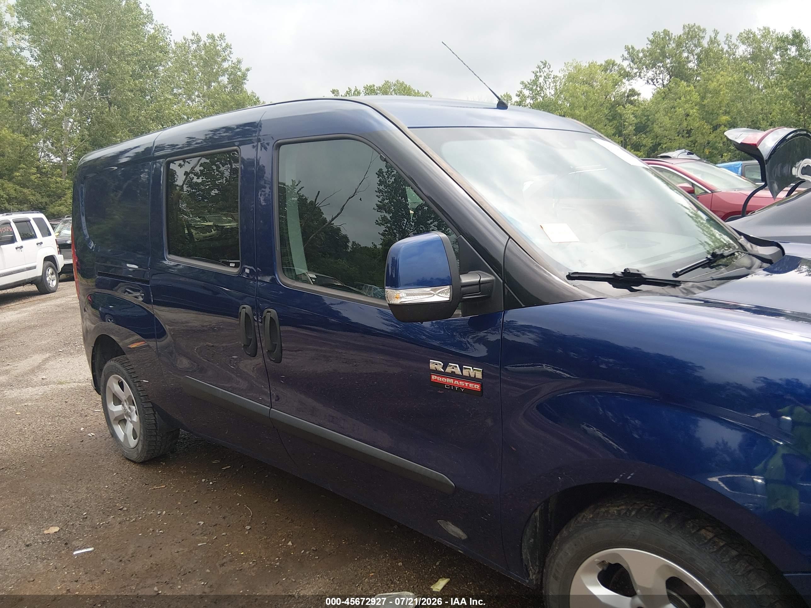 2015 Ram Promaster City Tradesman Slt Blue vin: ZFBERFBT1F6A84640