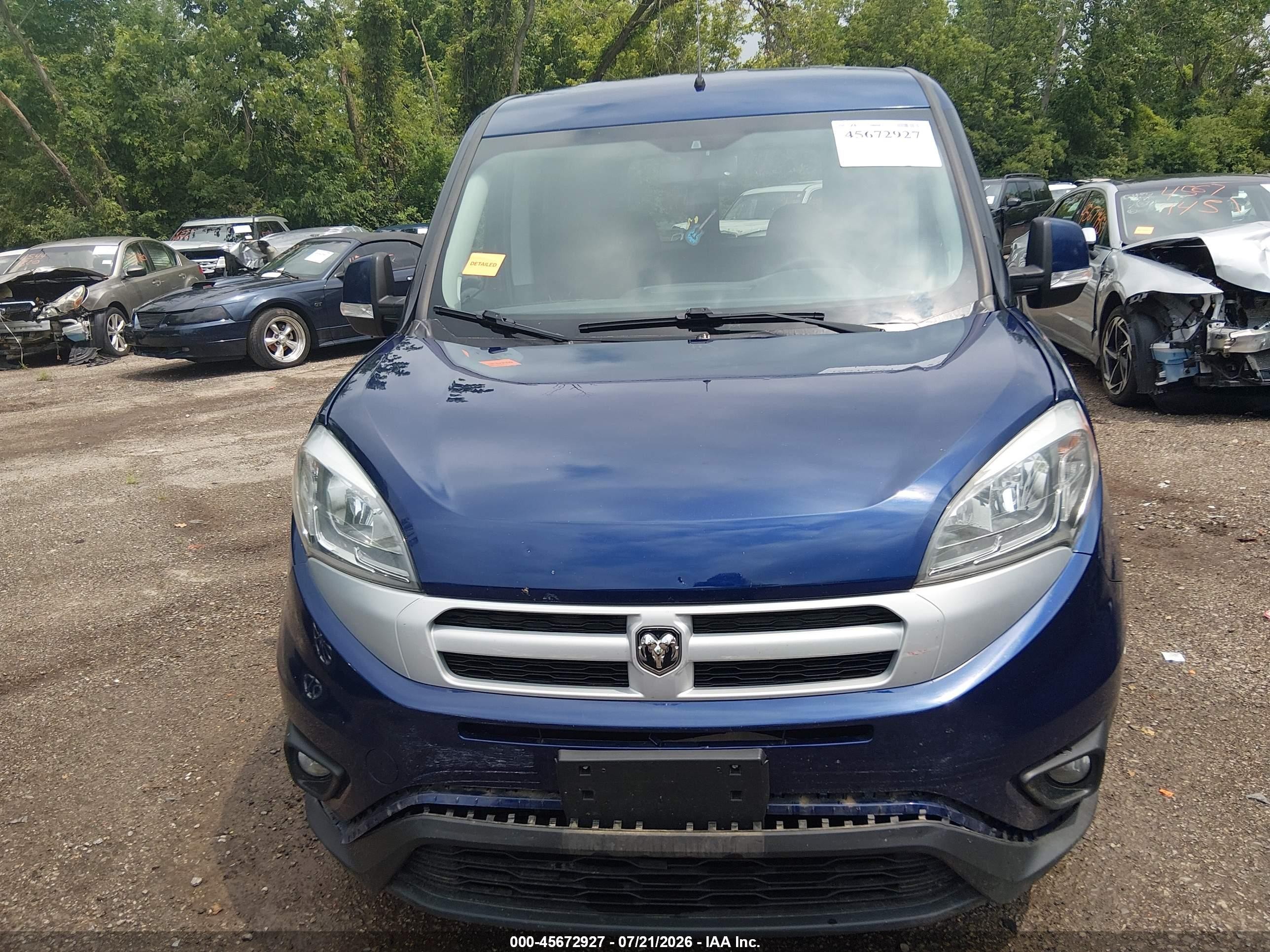 2015 Ram Promaster City Tradesman Slt Blue vin: ZFBERFBT1F6A84640