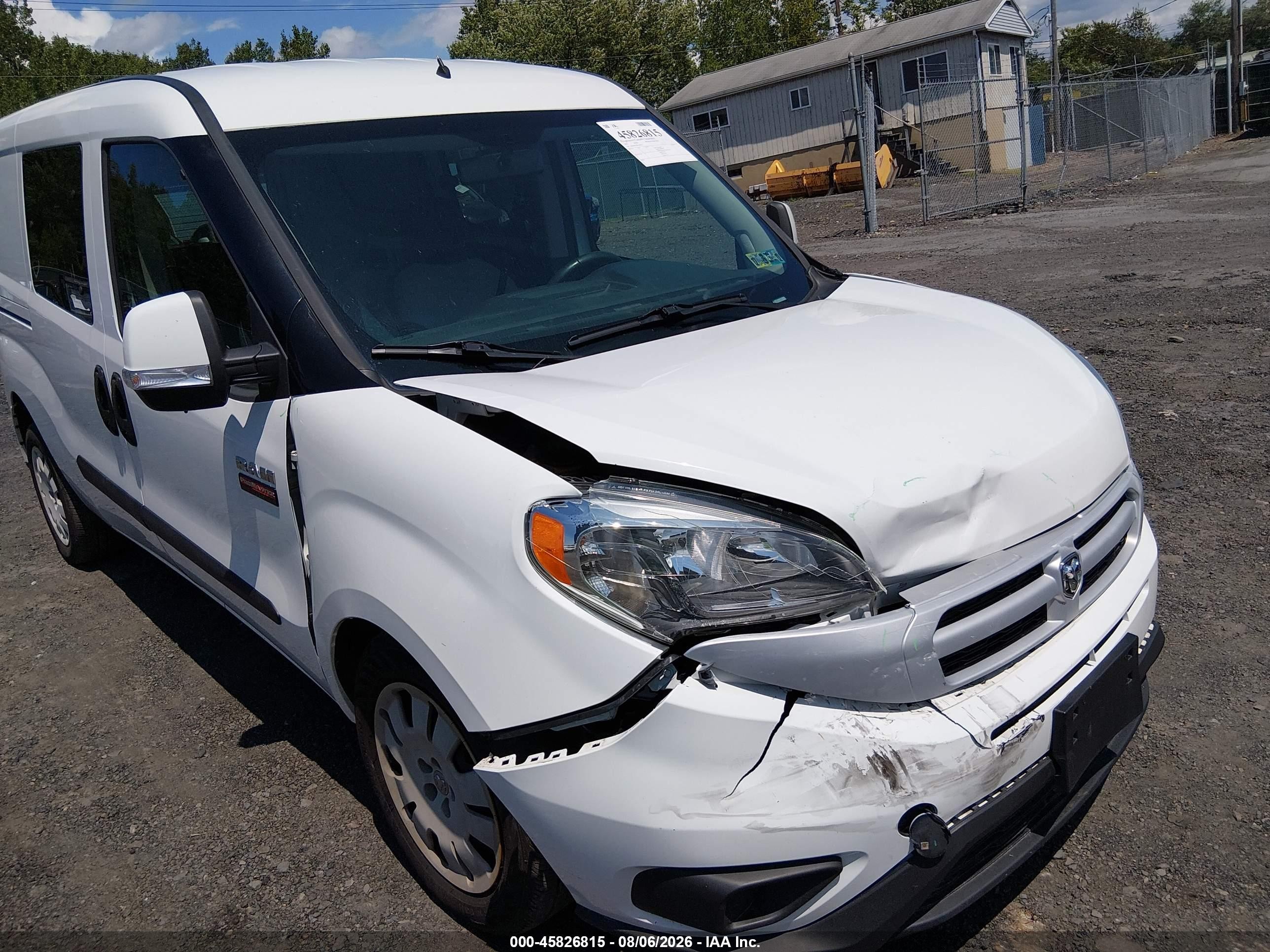 2015 Ram Promaster City Tradesman Slt White vin: ZFBERFBT6F6A66232