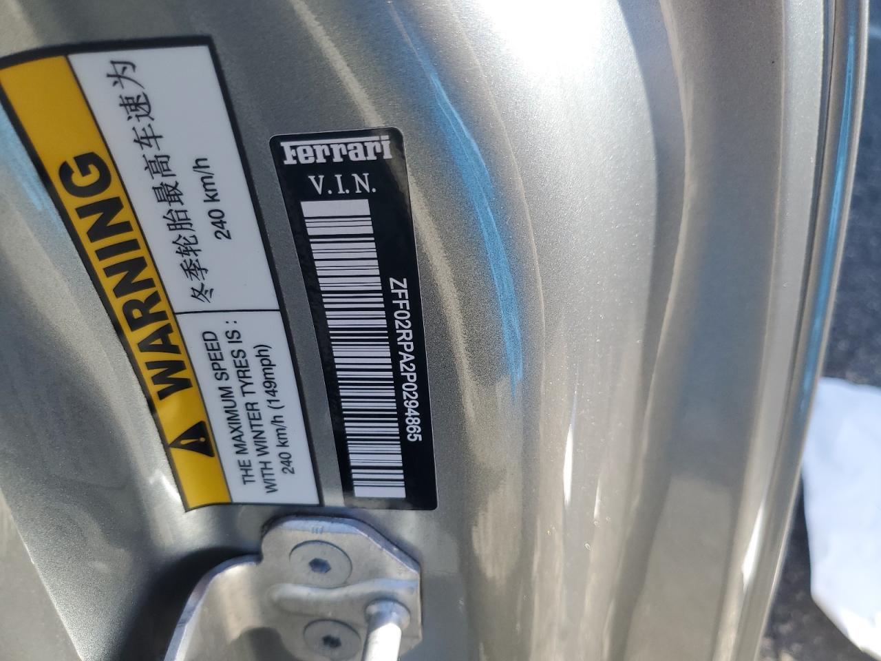 2023 Ferrari Portofino M  Silver vin: ZFF02RPA2P0294865