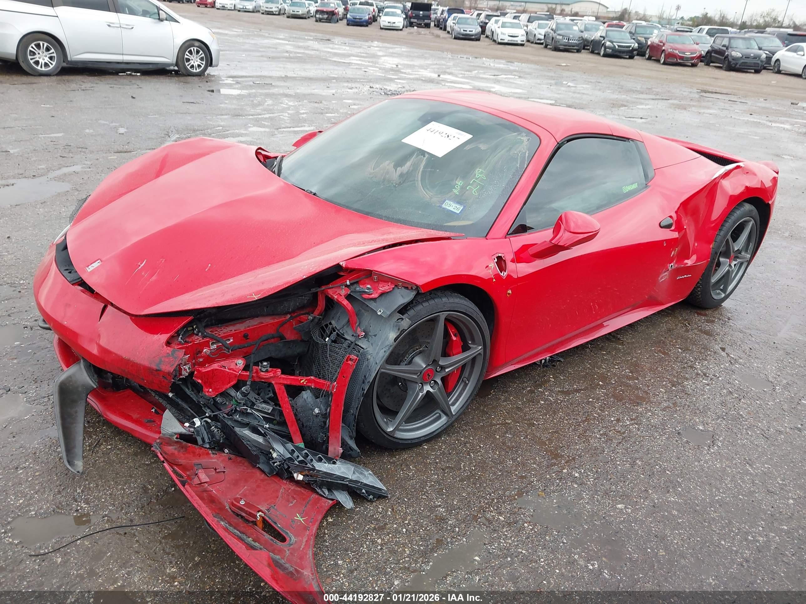 2015 Ferrari 458 Spider   Красный vin: ZFF68NHA1F0211313