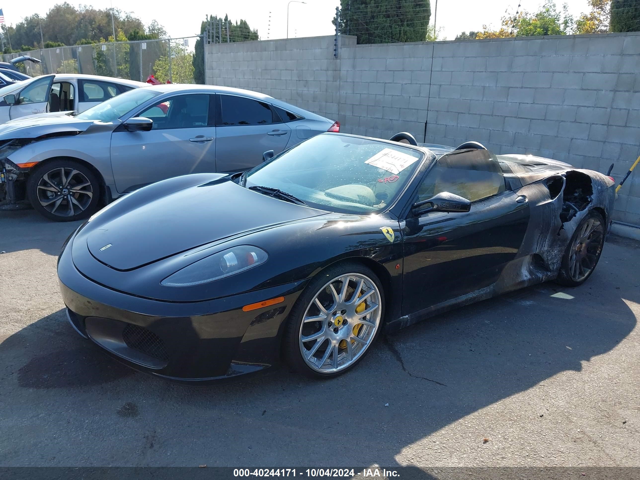 2008 Ferrari F430 Spider Black vin: ZFFEW59A580163267