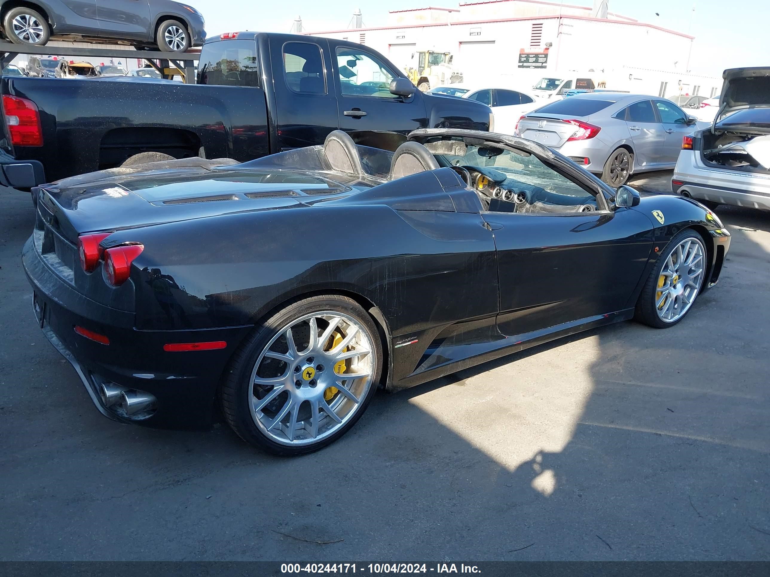 2008 Ferrari F430 Spider Black vin: ZFFEW59A580163267
