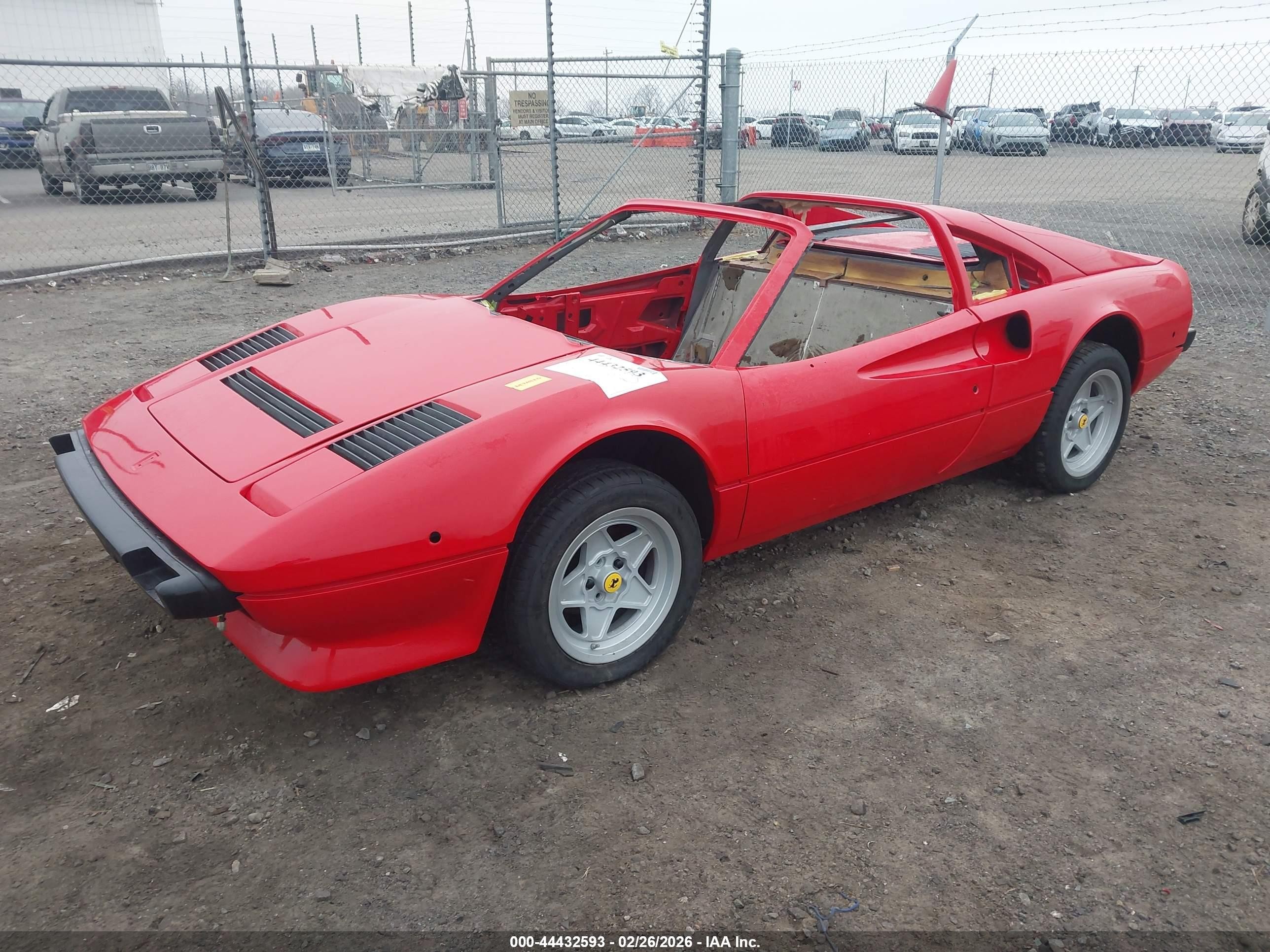 1985 Ferrari 308 Gts Quattro Red vin: ZFFUA13A2F0055441