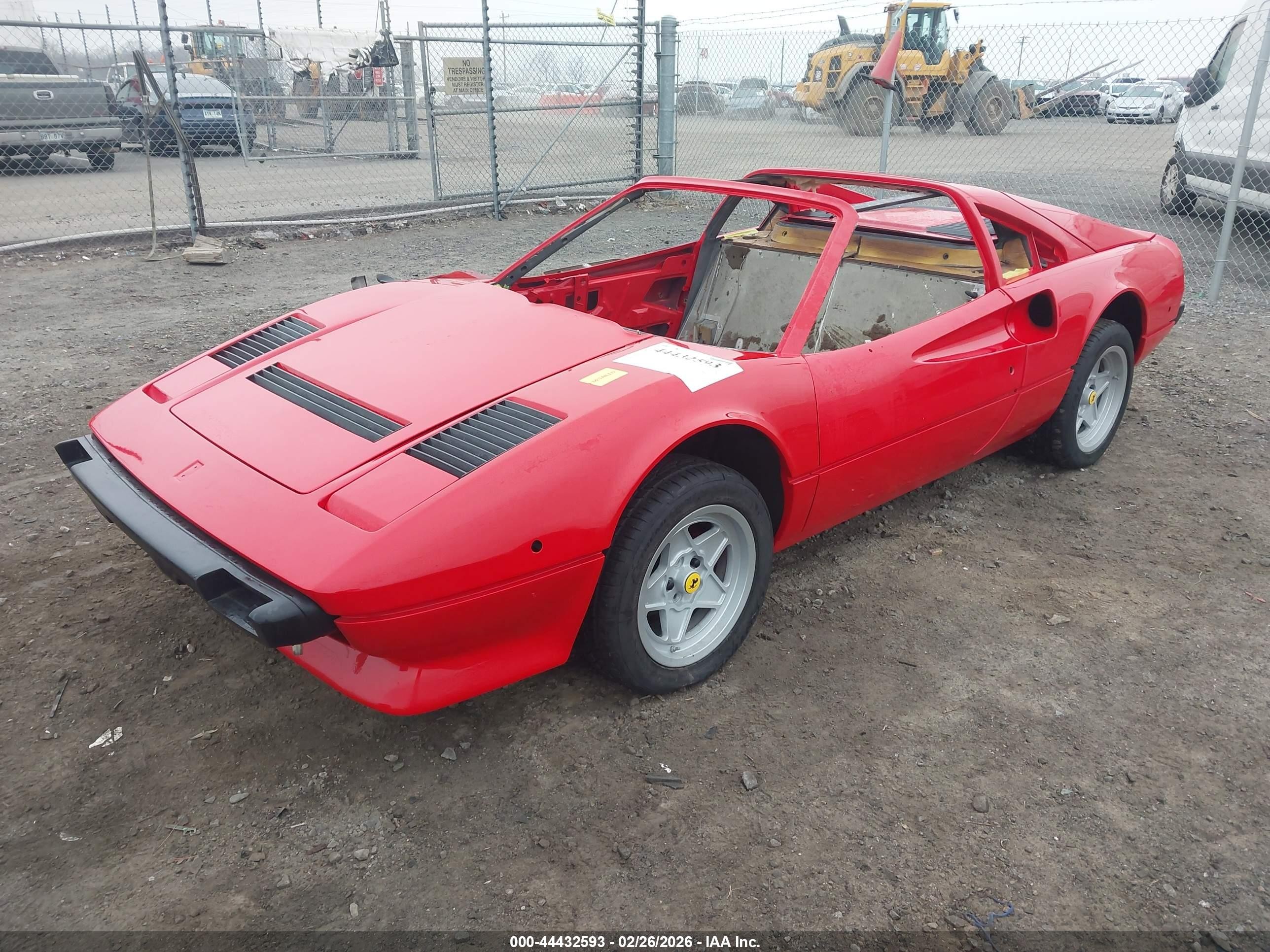 1985 Ferrari 308 Gts Quattro Red vin: ZFFUA13A2F0055441
