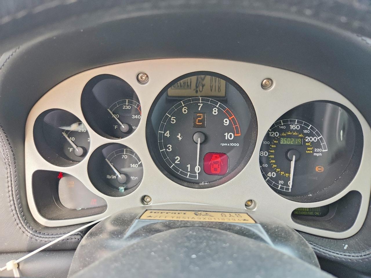1999 Ferrari 360 Modena Yellow vin: ZFFYR51A9X0118394