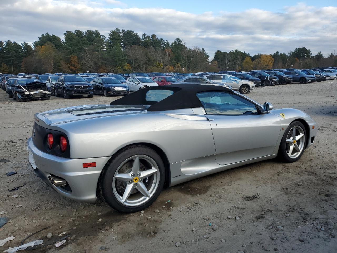2002 Ferrari 360 Spider Silver vin: ZFFYT53AX20129962