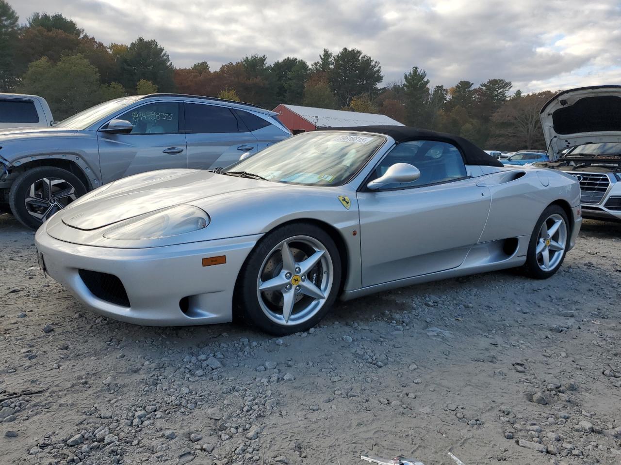 2002 Ferrari 360 Spider Silver vin: ZFFYT53AX20129962