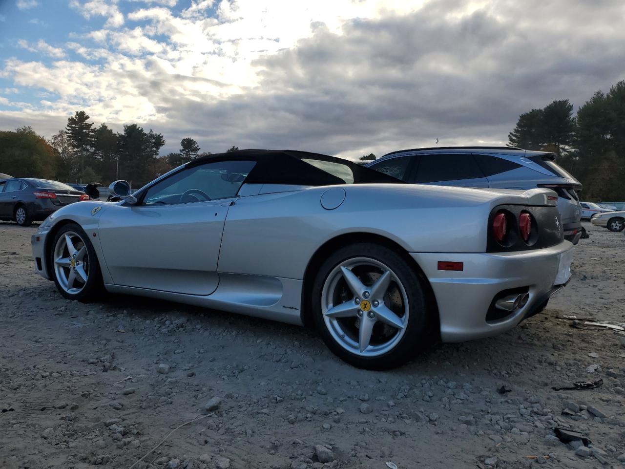 2002 Ferrari 360 Spider Silver vin: ZFFYT53AX20129962