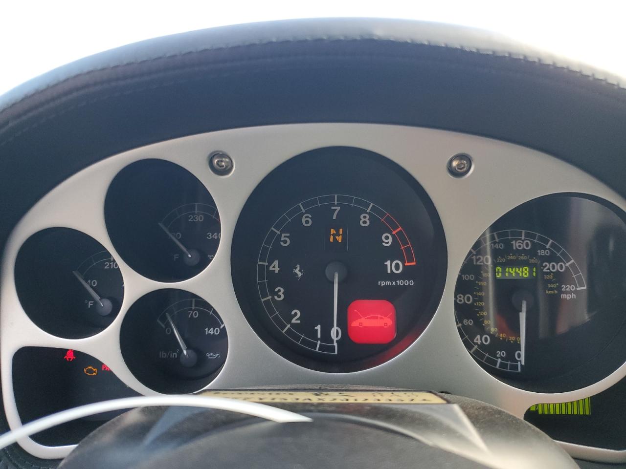 2002 Ferrari 360 Spider Silver vin: ZFFYT53AX20129962