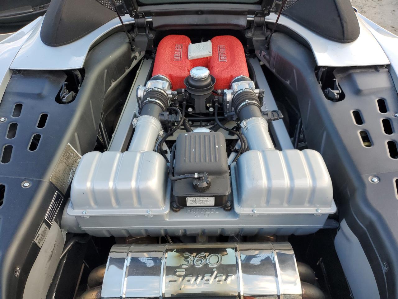 2002 Ferrari 360 Spider Silver vin: ZFFYT53AX20129962