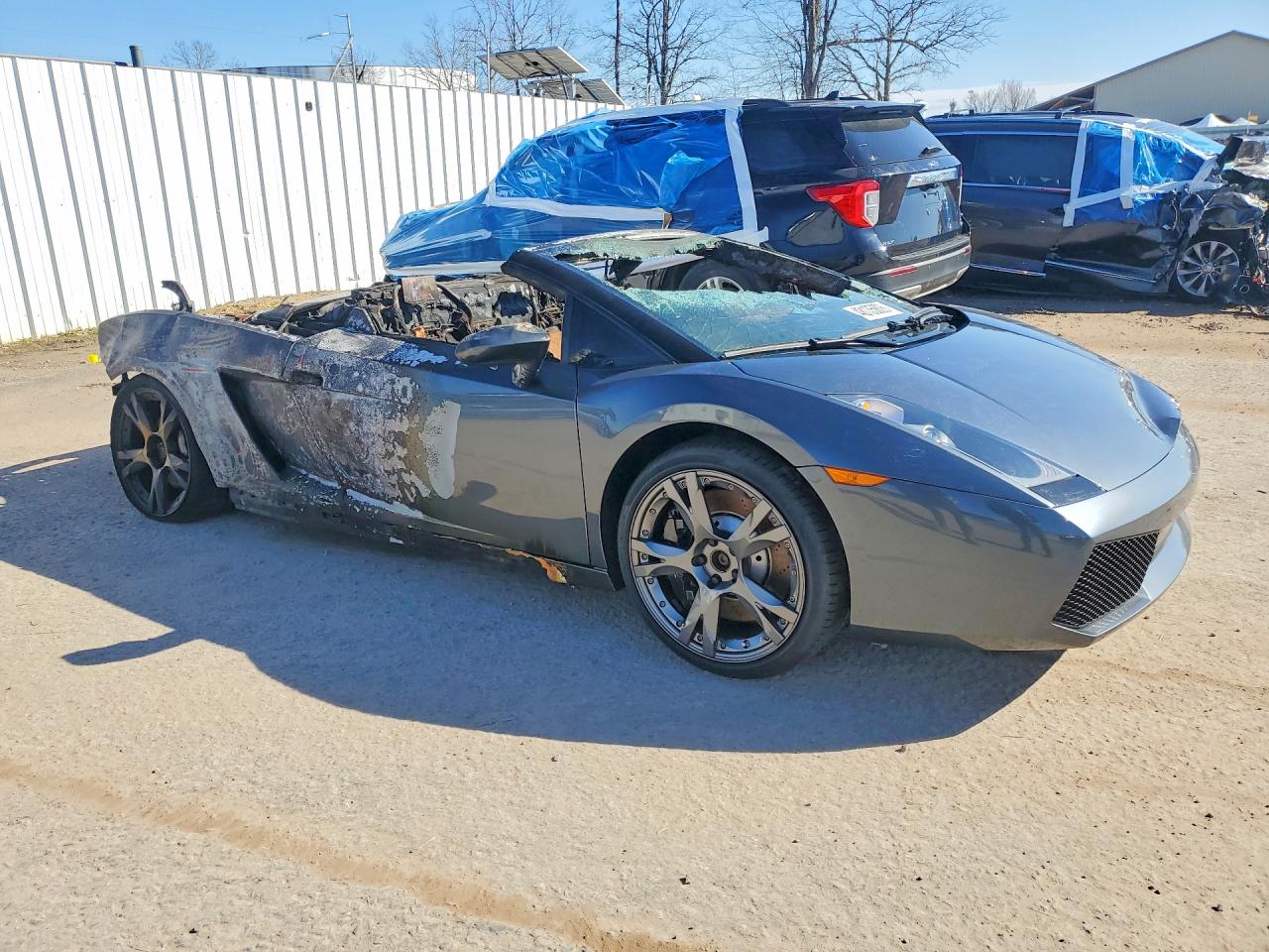 2007 Lamborghini Gallardo Spyder Серый vin: ZHWGU22T37LA04553