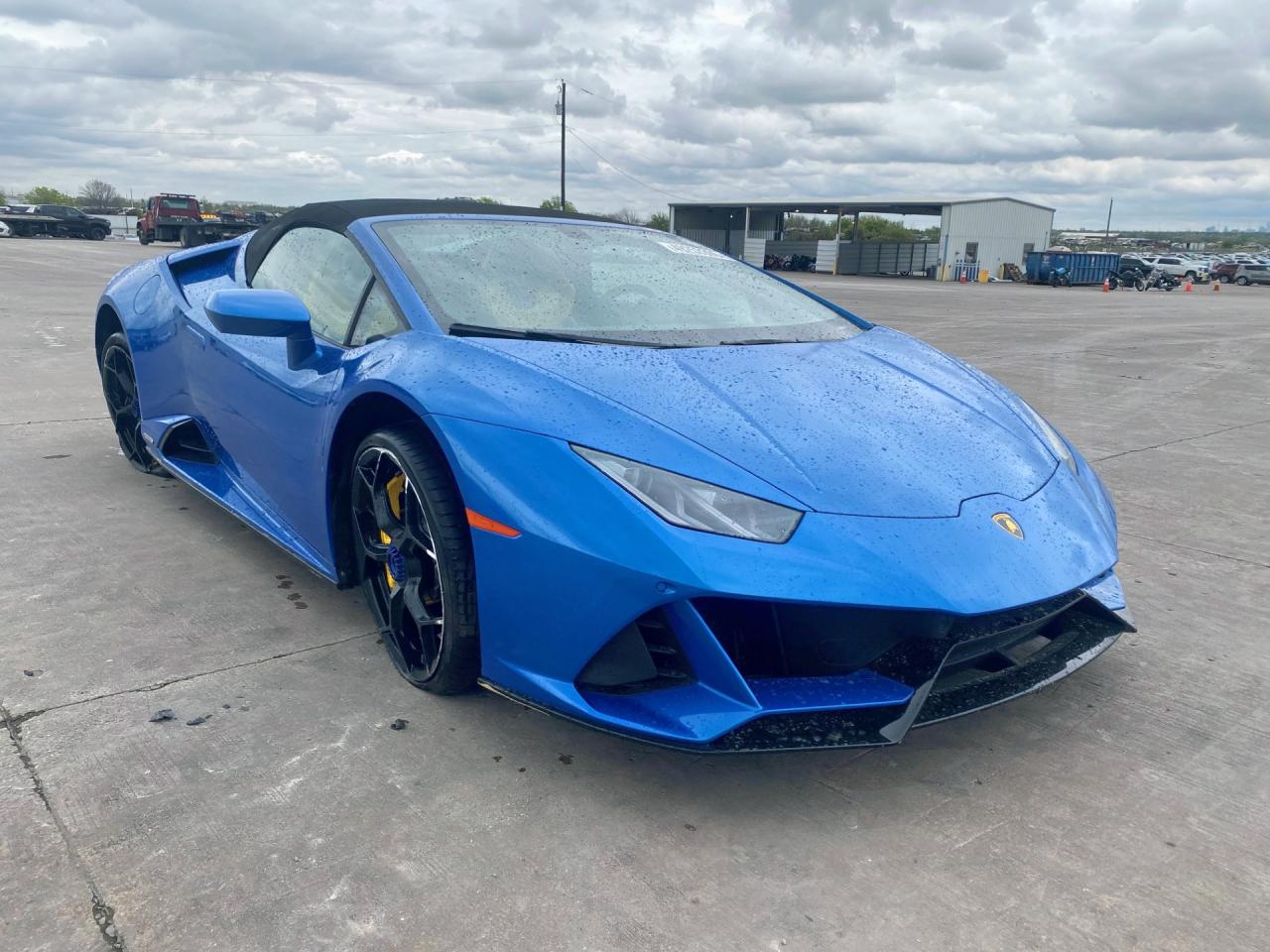 2023 Lamborghini Huracan Evo Синий vin: ZHWUT4ZF7PLA22359