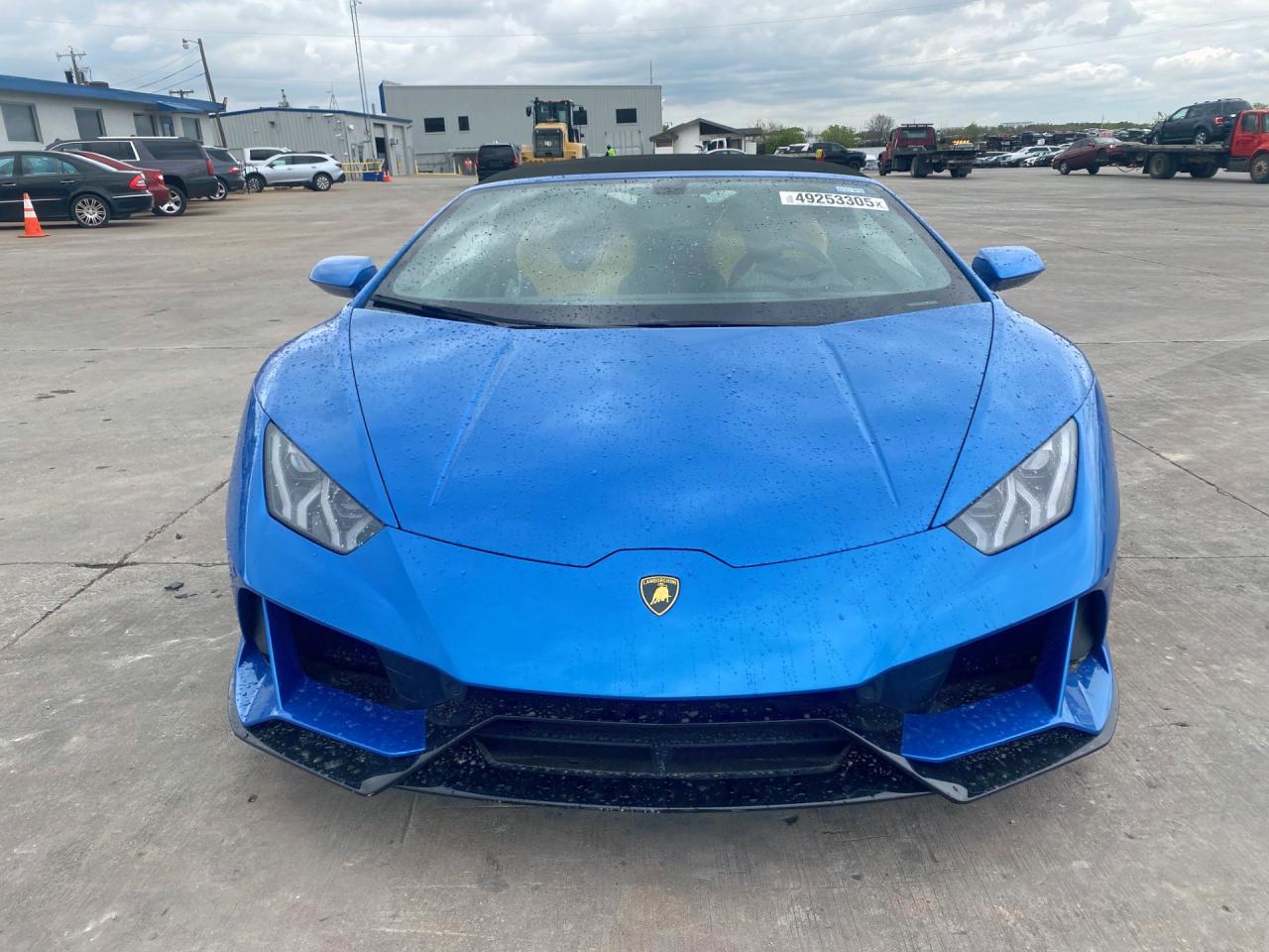 2023 Lamborghini Huracan Evo Синий vin: ZHWUT4ZF7PLA22359