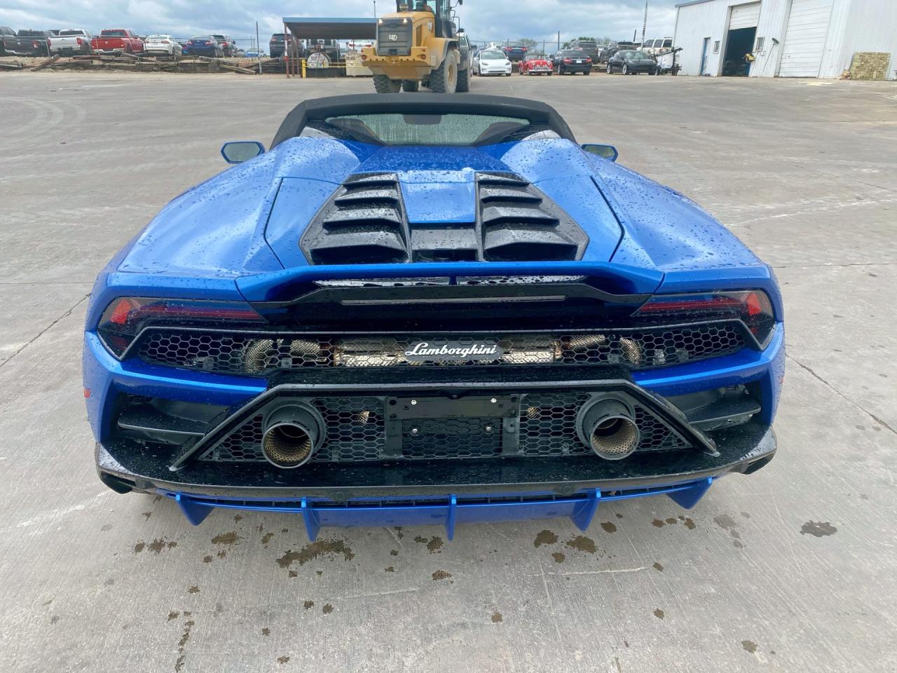 2023 Lamborghini Huracan Evo Синий vin: ZHWUT4ZF7PLA22359