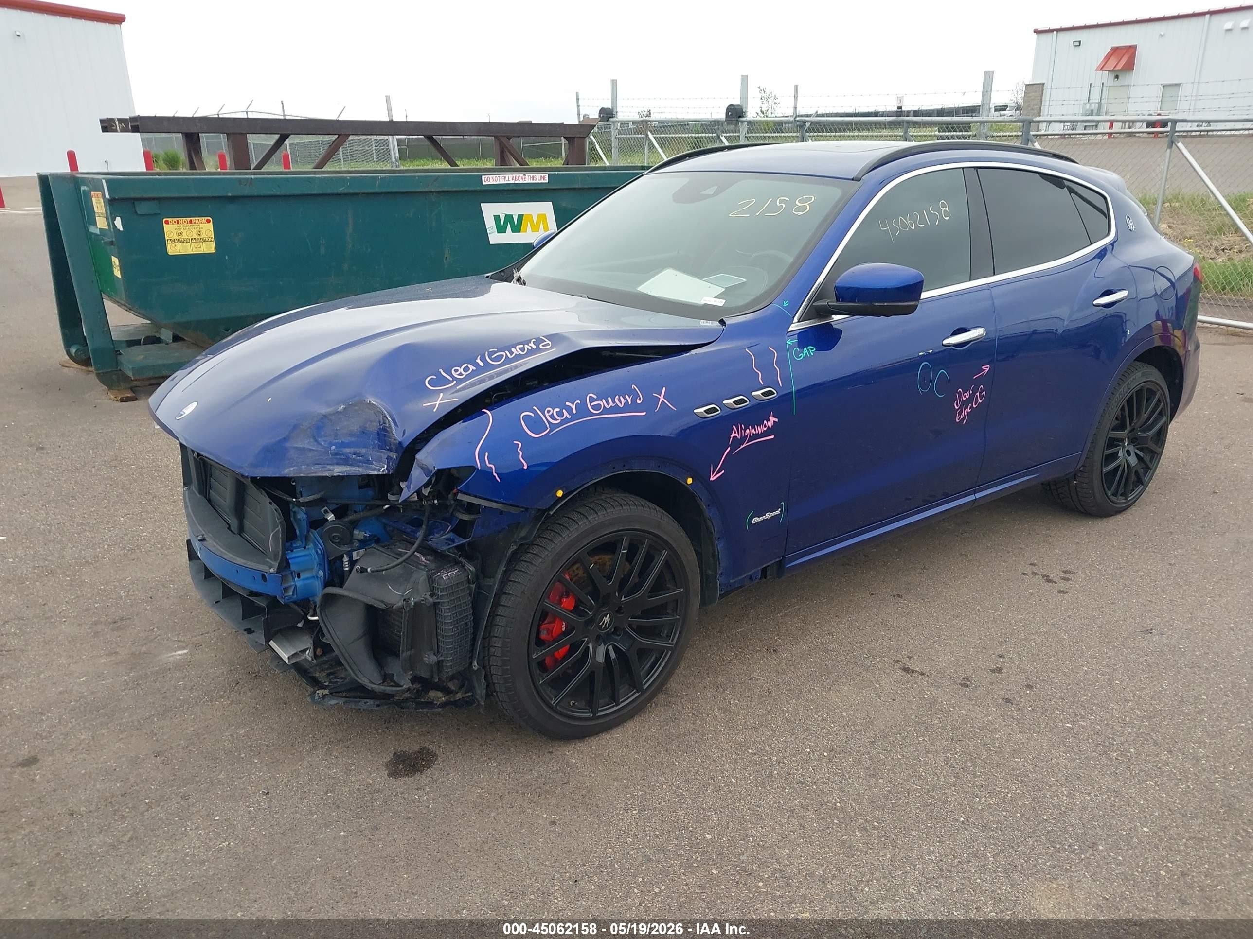 2019 Maserati Levante S Gransport Синий vin: ZN661YUSXKX318900