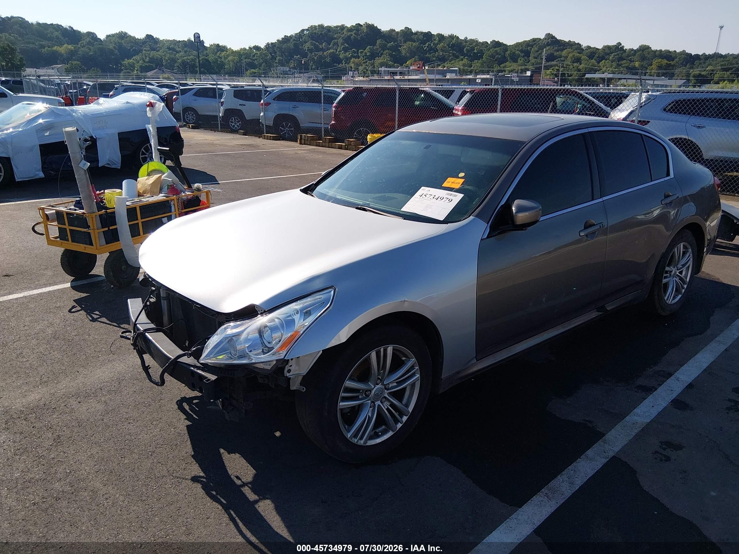 2012 Infiniti G37x   Gold vin: jn1cv6ar3cm679809