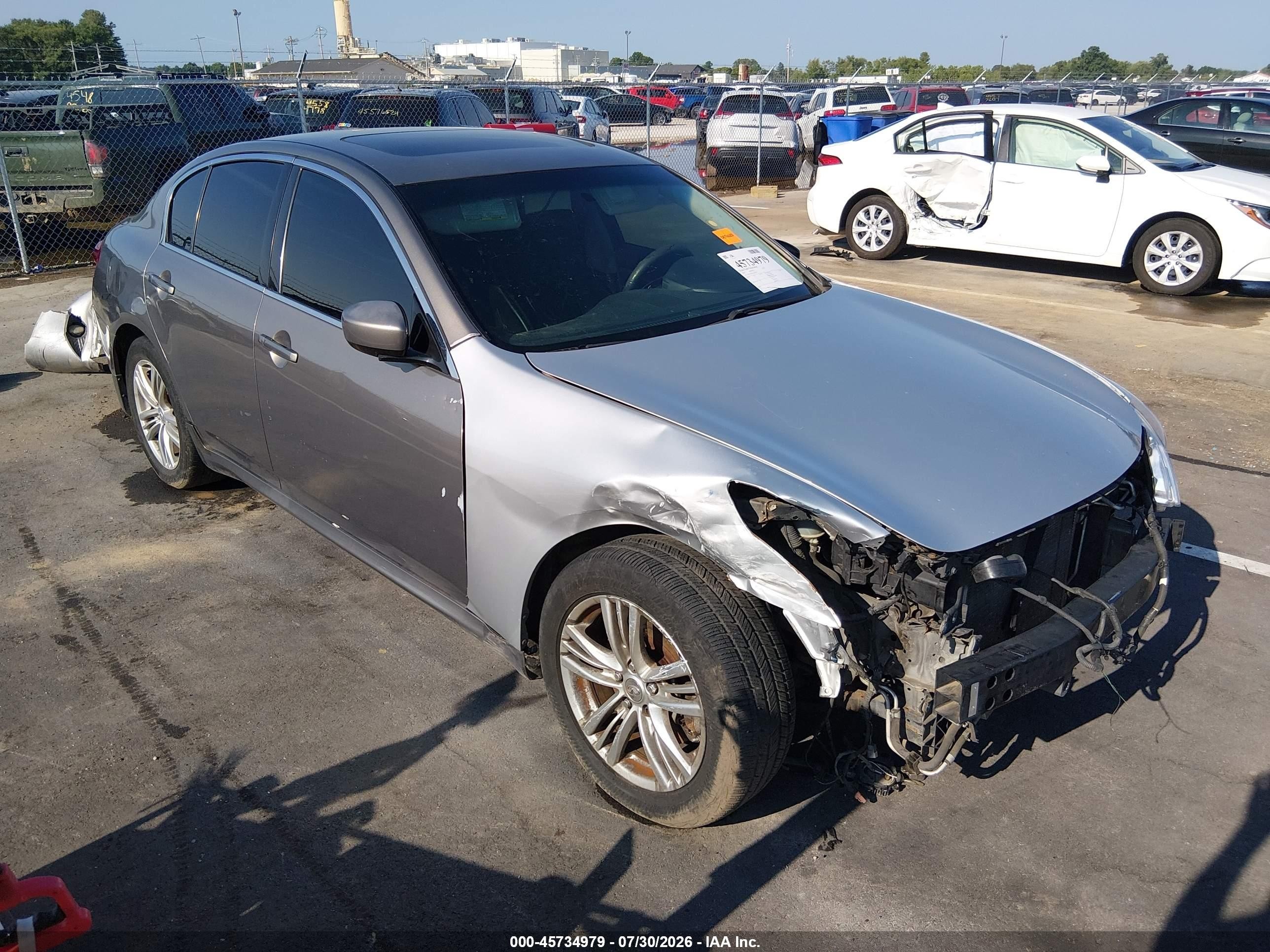 2012 Infiniti G37x   Gold vin: jn1cv6ar3cm679809
