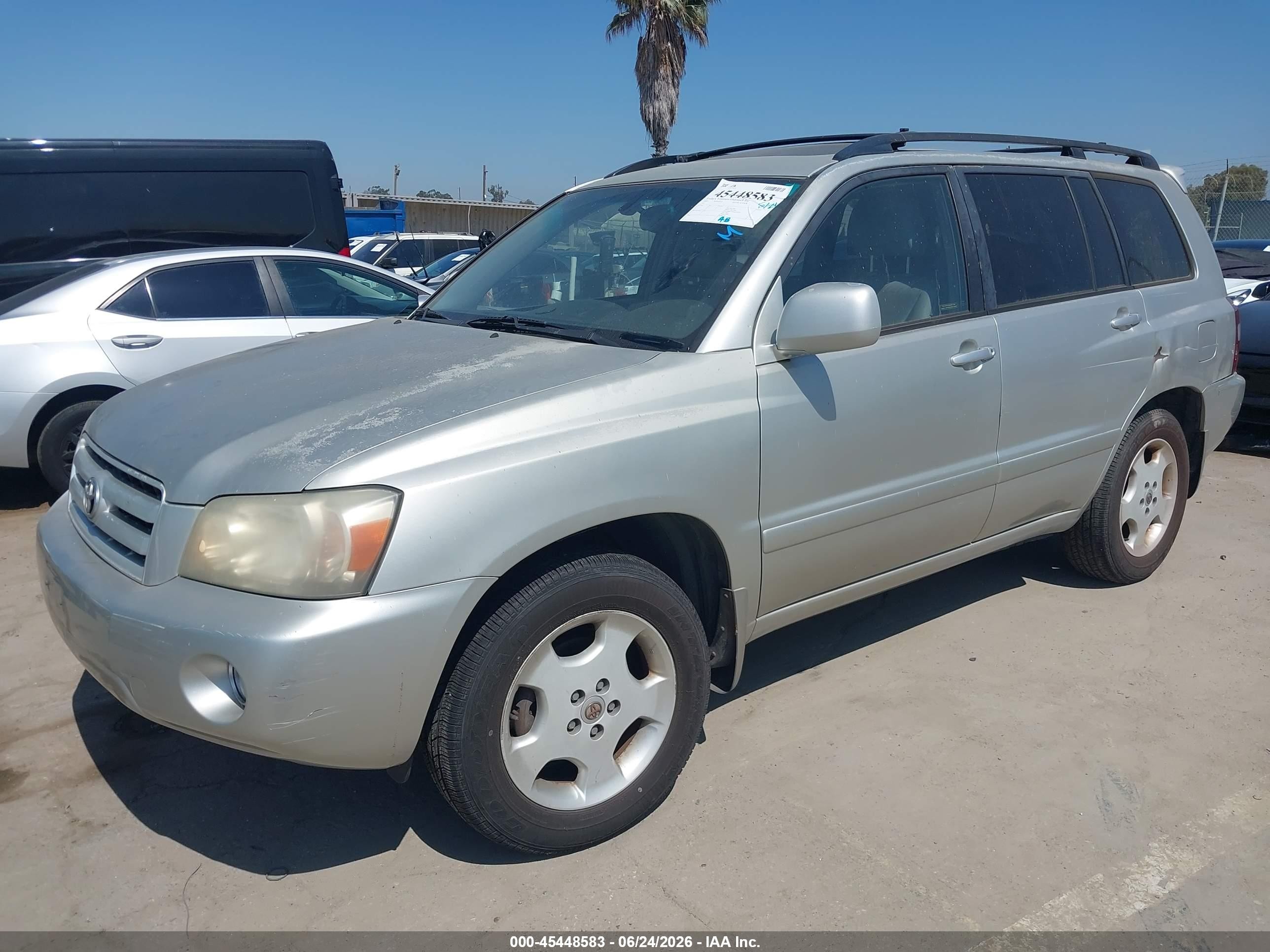 2005 Toyota Highlander Limited Silver vin: jtedp21a450075979