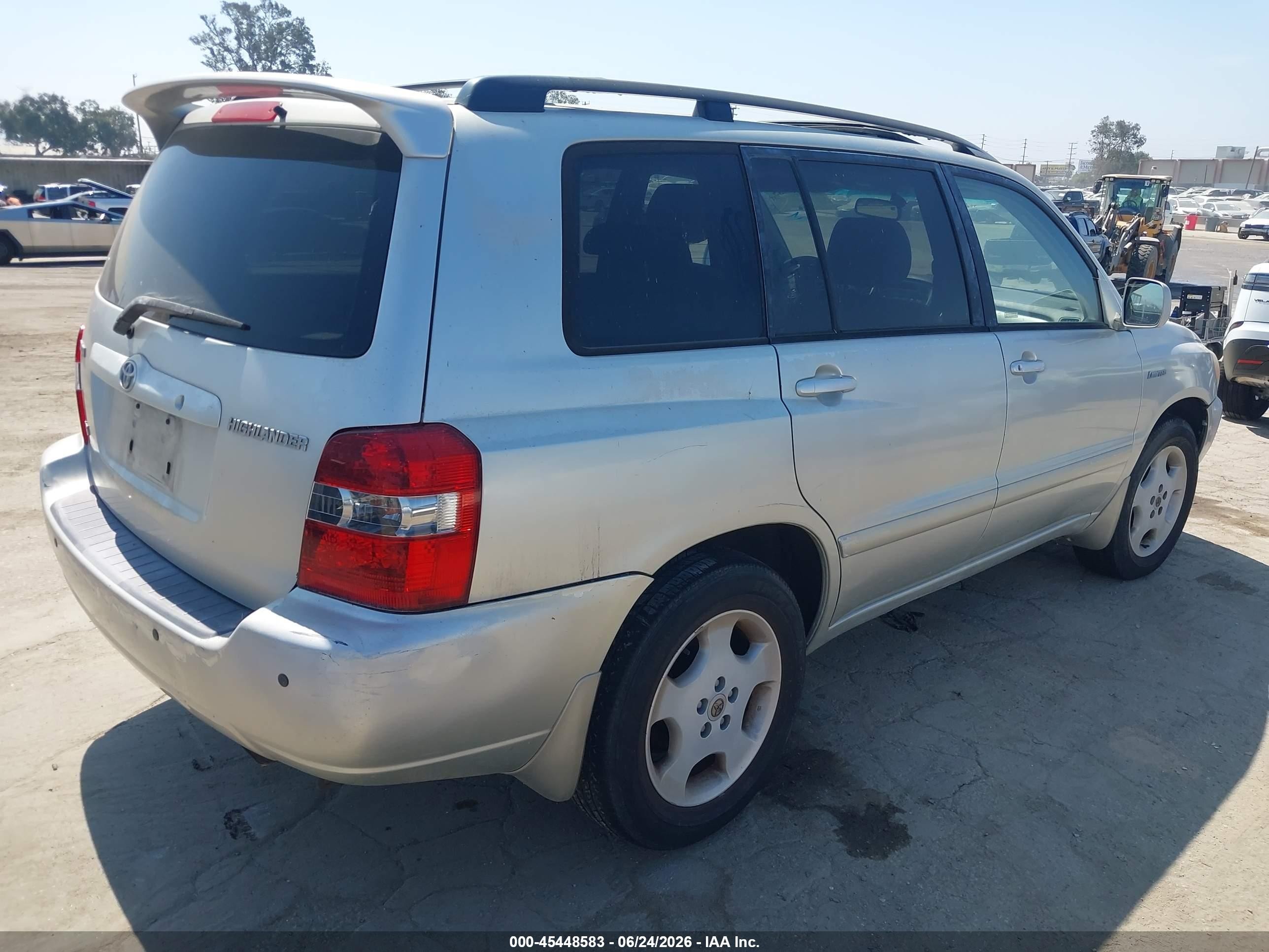 2005 Toyota Highlander Limited Silver vin: jtedp21a450075979