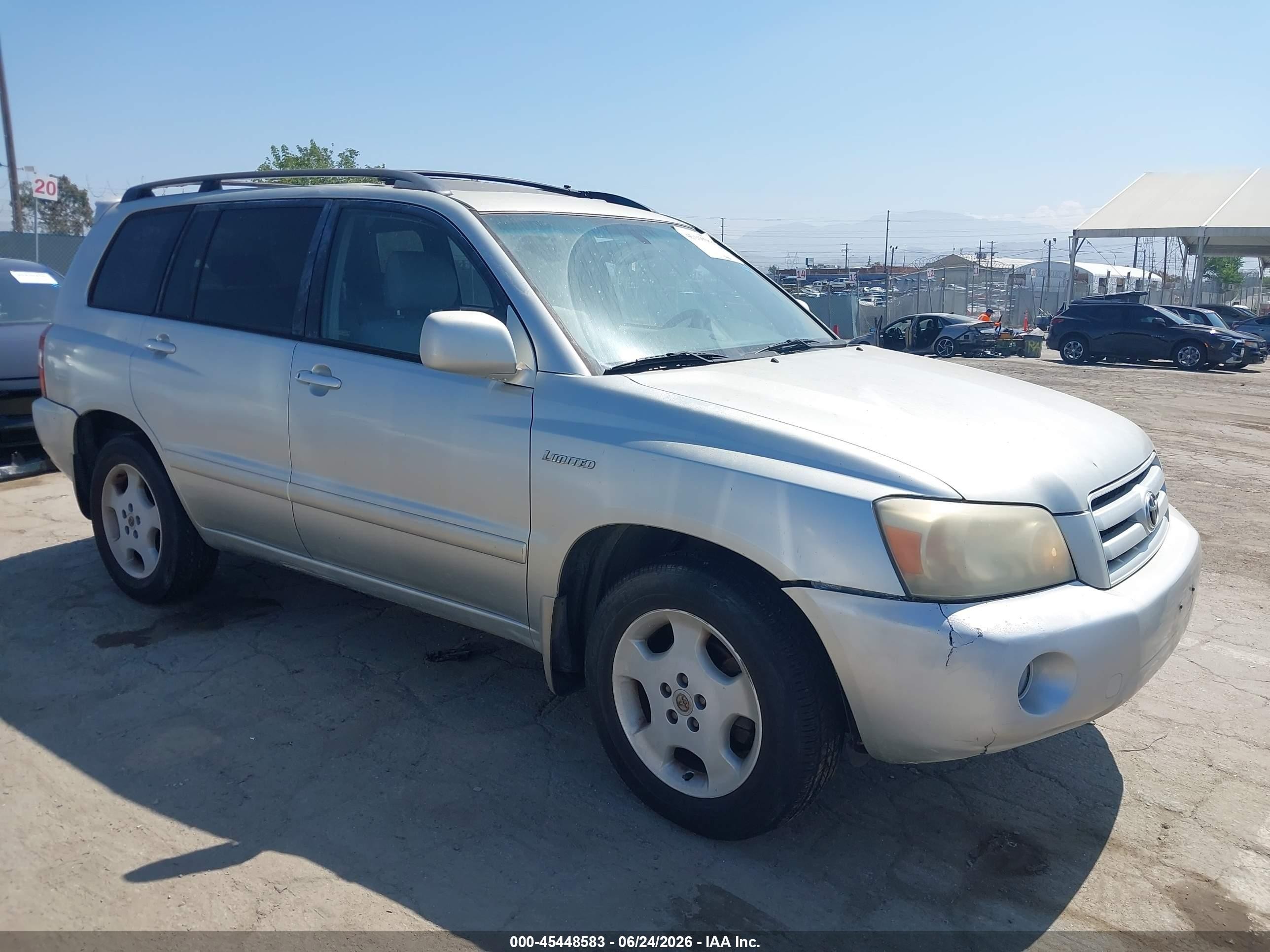 2005 Toyota Highlander Limited Silver vin: jtedp21a450075979