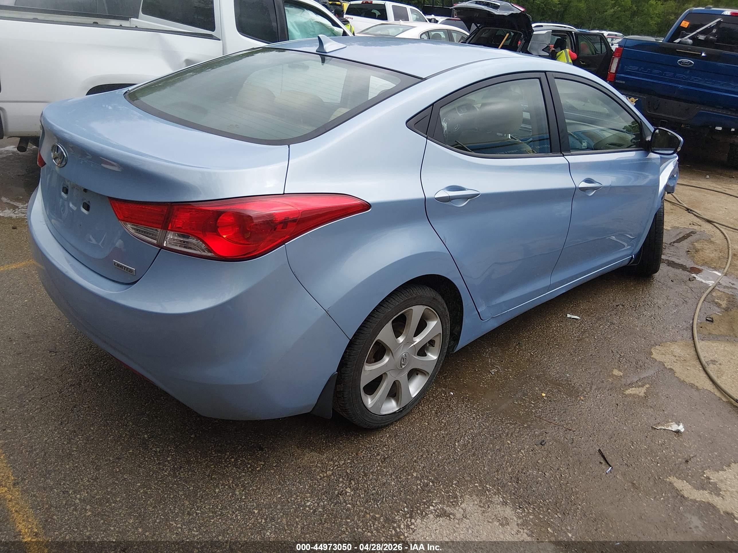 2012 Hyundai Elantra Limited (ulsan Plant) Light Blue vin: kmhdh4ae8cu322311