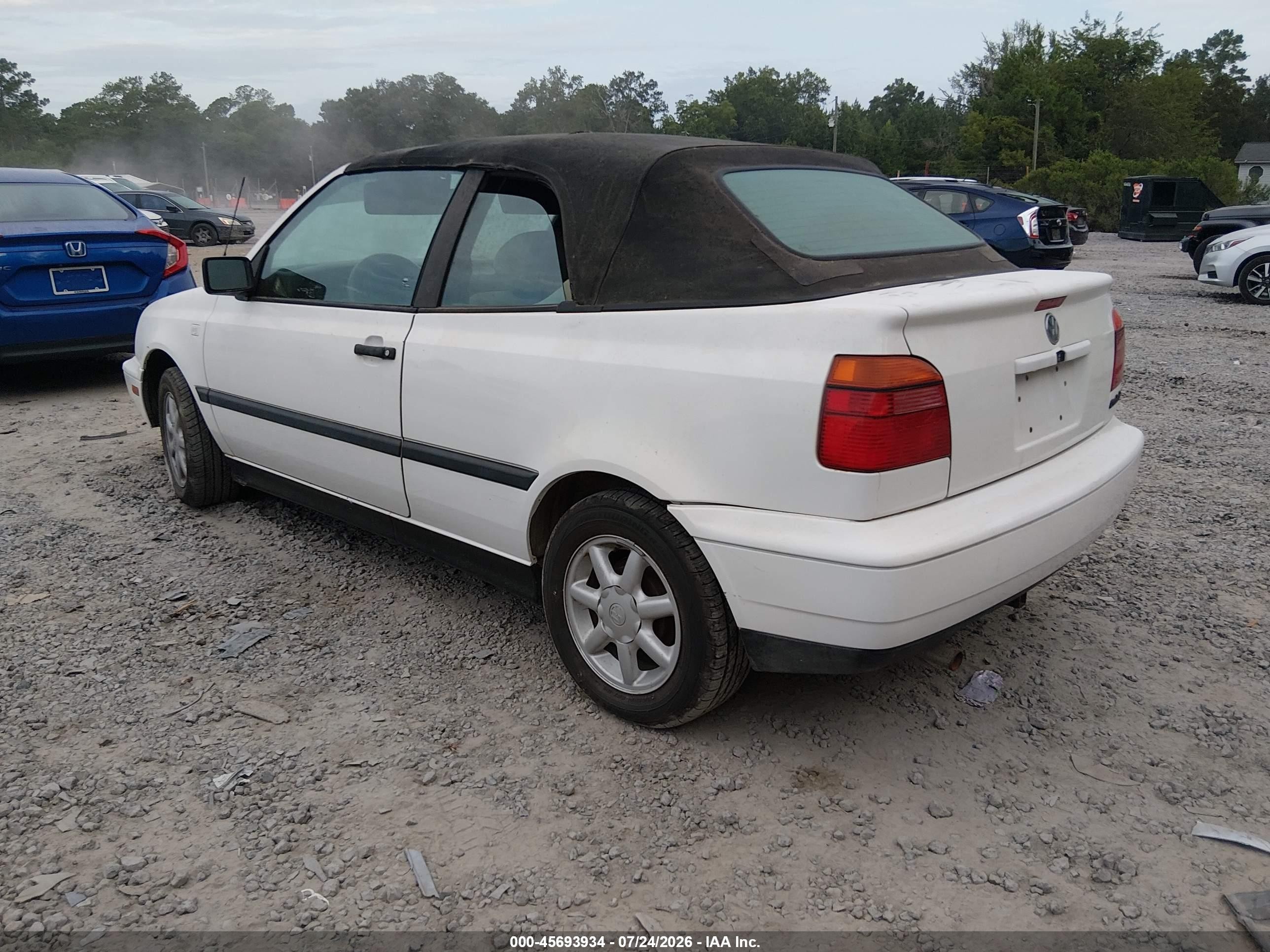 1995 Volkswagen Cabrio   White vin: wvwbb81e2sk025307